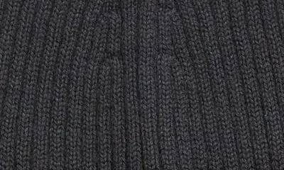 Our Legacy Ribbed Wool Cap Folded Cuff In Gray
