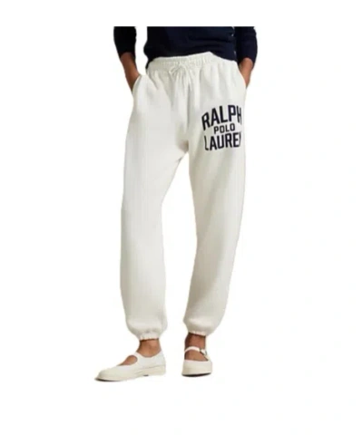 Polo Ralph Lauren Cotton Joggers With Elastic Waistband And Pockets In White