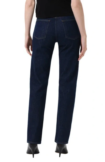 Agolde Harper Mid Rise Relaxed Straight Jeans In Reissue In Blue