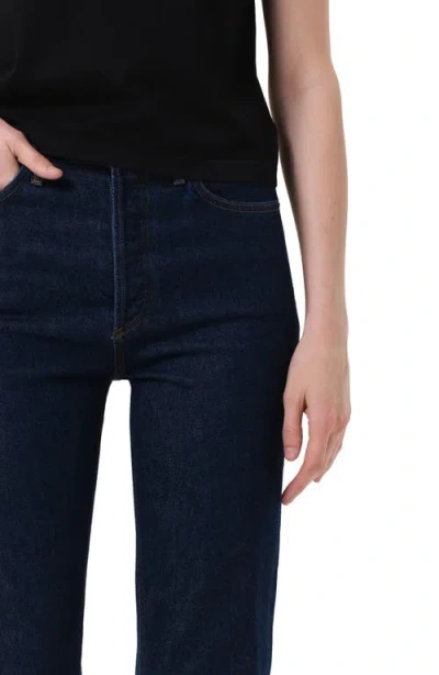 Agolde Harper Mid Rise Relaxed Straight Jeans In Reissue In Blue