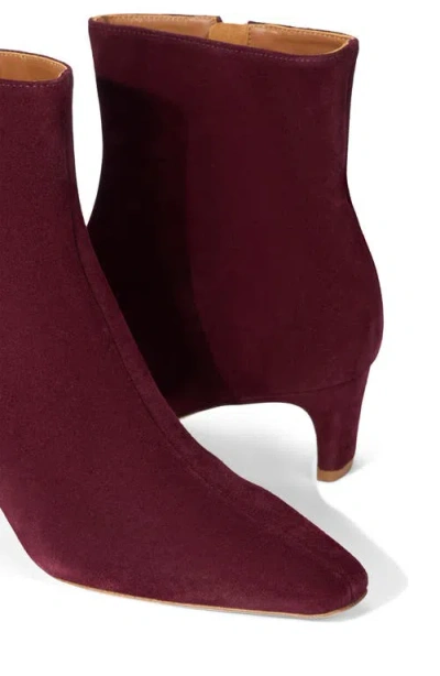 Staud Wally 55 Suede Ankle Boots In Animal Print