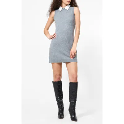 French Connection Vhari Sleeveless Mini Sweater Dress In Gray
