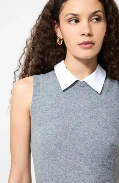French Connection Vhari Sleeveless Mini Sweater Dress In Gray