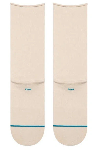 Stance Rolled Crew Socks In Neutral