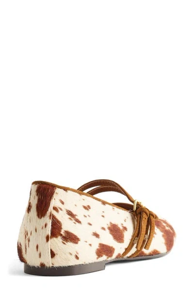 Madewell The Greta Double-strap Ballet Flat In Animal Print