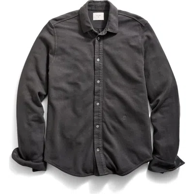 Billy Reid Long Sleeve Knit Yellowhammer Shirt In Black