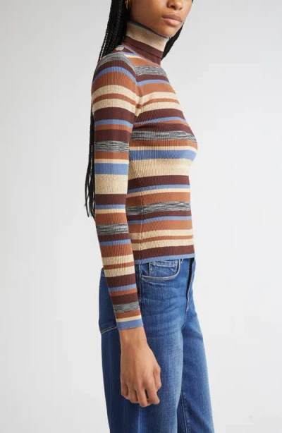 L'agence Olene Stripe Turtleneck Sweater In Multi