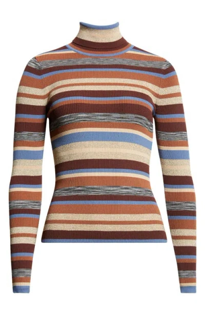L'agence Olene Stripe Turtleneck Sweater In Multi
