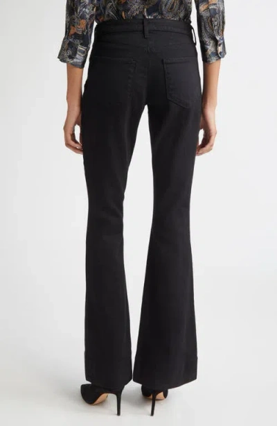 L'agence Sera High Rise Sneaker Flare-leg Jean In Saturated Black In Black