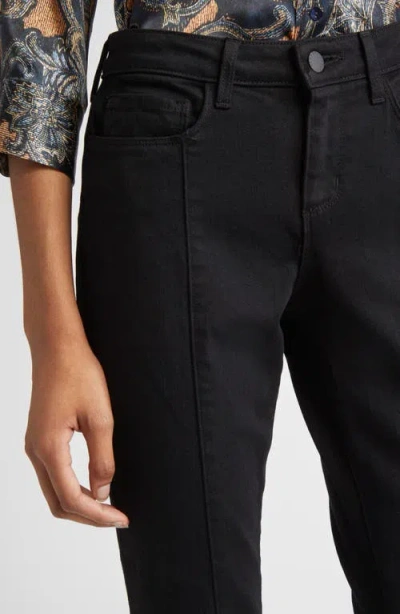 L'agence Sera High Rise Sneaker Flare-leg Jean In Saturated Black In Black