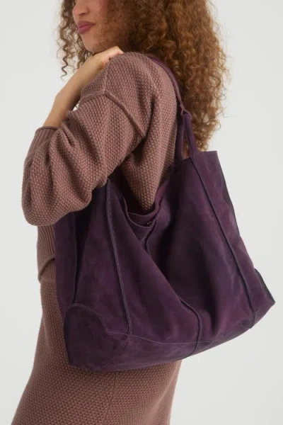 The Sak Los Feliz Large Tote Leather Bag In Purple