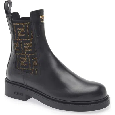 Fendi Filo Chelsea Boots In Black