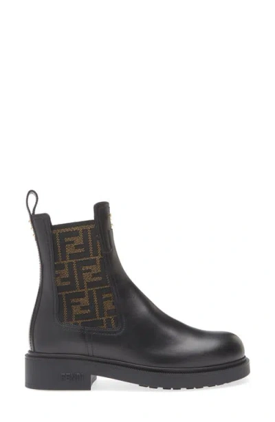 Fendi Filo Chelsea Boots In Black