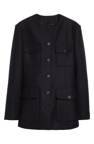 Altuzarra Perry Button Front Jacket In Blue