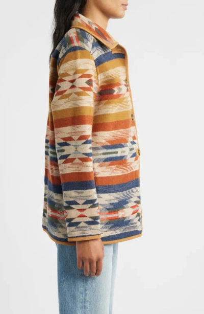 Pendleton Wyeth Falls Reversible Wool Coat In Multi