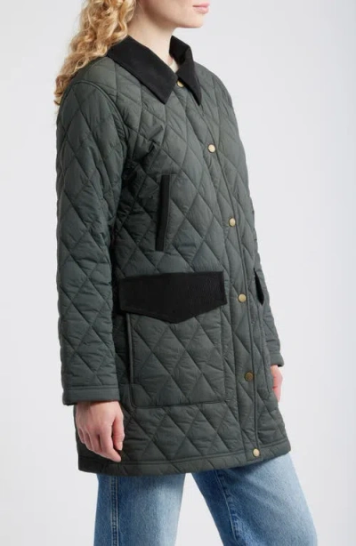 Pendleton Sun River Quilted Field Coat In Green