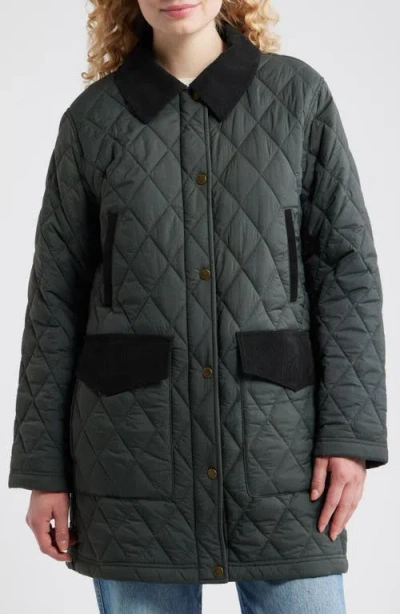 Pendleton Sun River Quilted Field Coat In Green
