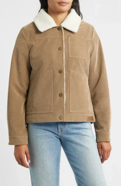 Pendleton Wind River Corduroy Trucker Jacket With Removable Fleece Collar In Brown