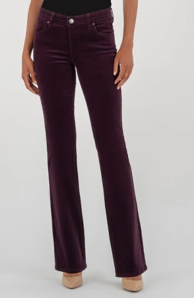 Kut From The Kloth Natalie Mid Rise Bootcut Corduroy Pants In Purple
