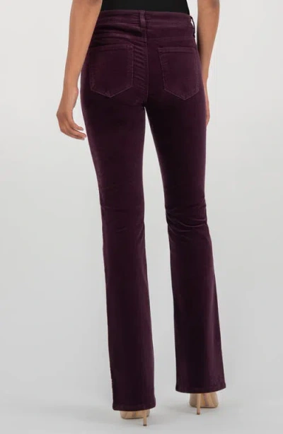 Kut From The Kloth Natalie Mid Rise Bootcut Corduroy Pants In Purple