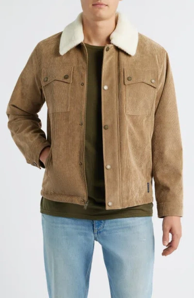 Pendleton Seabeck Corduroy Trucker Jacket With Faux Shearling Lining In Brown