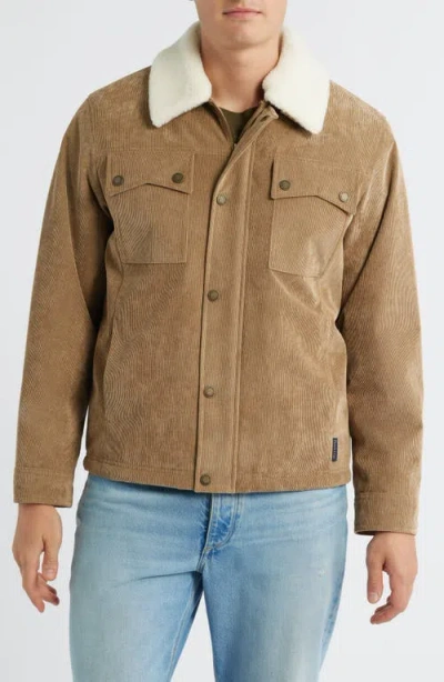 Pendleton Seabeck Corduroy Trucker Jacket With Faux Shearling Lining In Brown