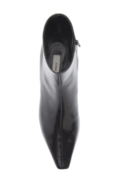 Totême Toteme Slim Kitten Heel Pointed Toe Bootie In Black