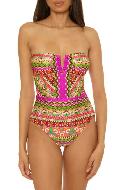 Bca By Rebecca Virtue Moroccan Tile One-piece Swimsuit In Multi