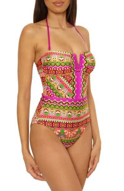 Bca By Rebecca Virtue Moroccan Tile One-piece Swimsuit In Multi