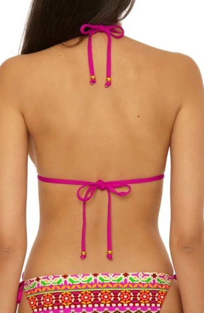 Bca By Rebecca Virtue Moroccan Triangle Bikini Top In Pink