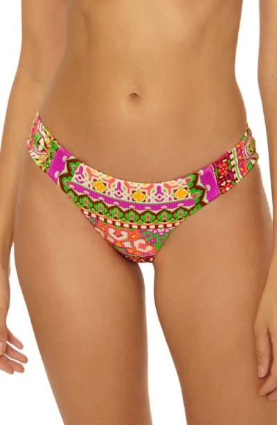 Bca By Rebecca Virtue Moroccan Tile Hipster Bikini Bottoms In Pink