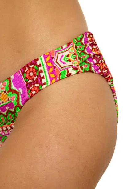 Bca By Rebecca Virtue Moroccan Tile Hipster Bikini Bottoms In Pink