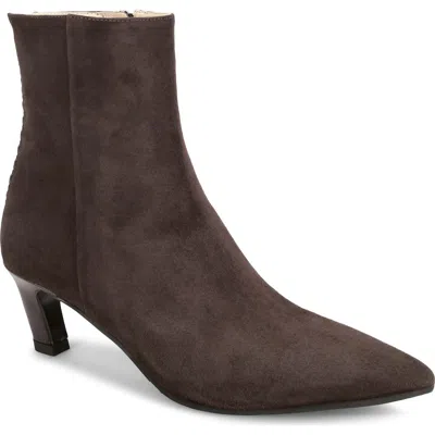 Ron White Loralie Pointed Toe Kitten Heel Bootie In Brown