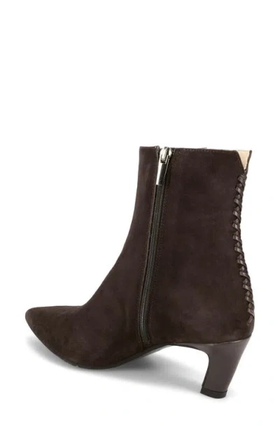 Ron White Loralie Pointed Toe Kitten Heel Bootie In Brown