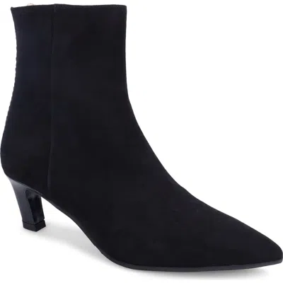 Ron White Loralie Pointed Toe Kitten Heel Bootie In Black