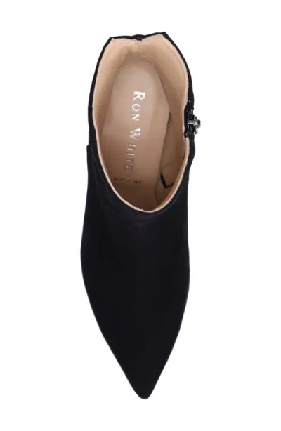 Ron White Loralie Pointed Toe Kitten Heel Bootie In Black