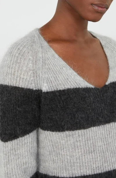 Mm By Max Mara Ricetta Stripe Mohair & Wool Blend Sweater In Multi