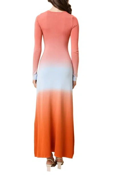 Solid & Striped The Dora Dress Ombre Peachy Keen In Gold