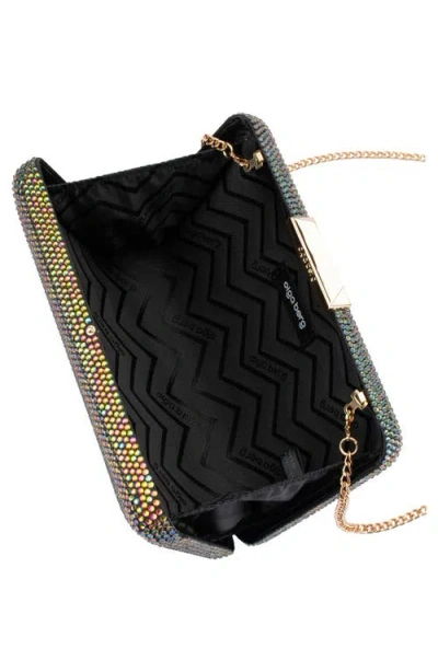 Olga Berg Edith Iridescent Frame Clutch In Multi