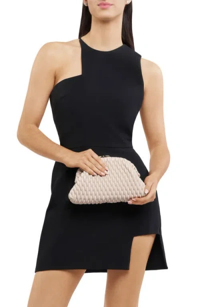 Olga Berg Paige Textured Faux Leather Frame Clutch In Pink