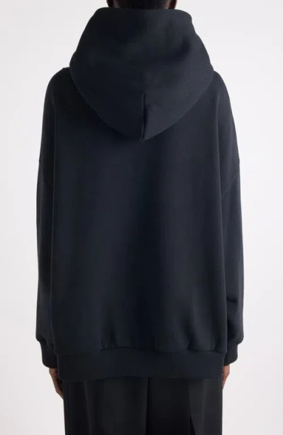 Givenchy Hooded Cotton Sweatshirt Featuring Kangaroo Pocket In Black
