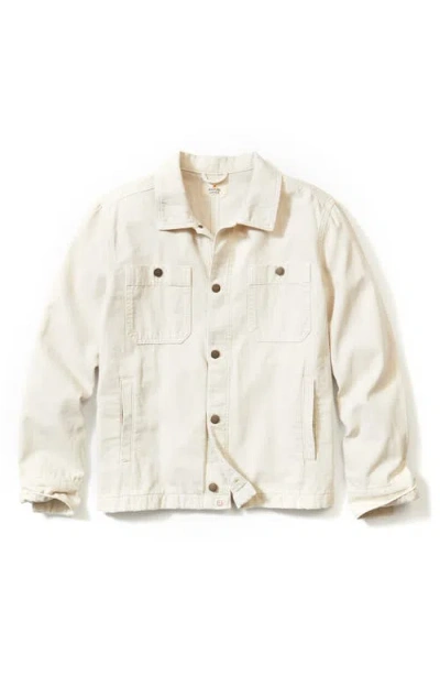 Marine Layer Patrick Canvas Overshirt In Neutral