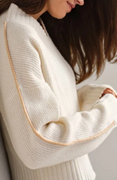 Rhone Westside V-neck Sweater In Neutral