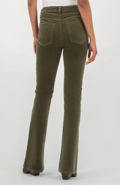 Kut From The Kloth Ana Fab Ab High Waist Corduroy Flare Jeans In Green