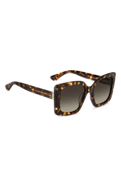 Stuart Weitzman 53mm Gradient Square Sunglasses In Multi