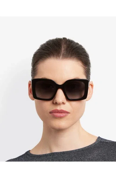 Stuart Weitzman 53mm Gradient Square Sunglasses In Black