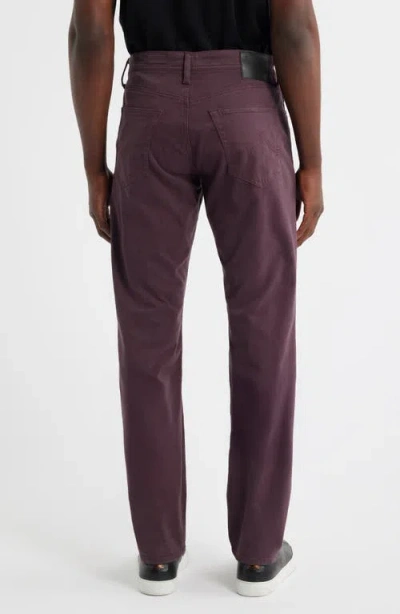 Ag Everett Slim Straight Leg Pants In Purple