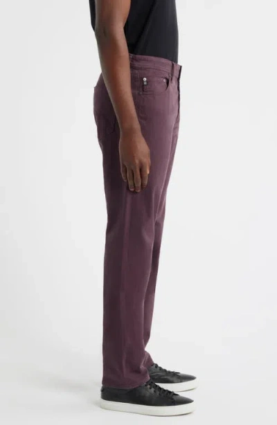 Ag Everett Slim Straight Leg Pants In Purple