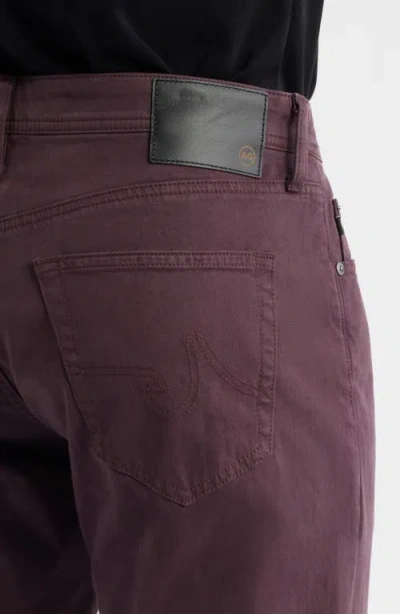 Ag Everett Slim Straight Leg Pants In Purple