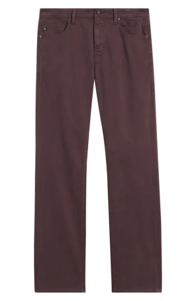 Ag Everett Slim Straight Leg Pants In Purple